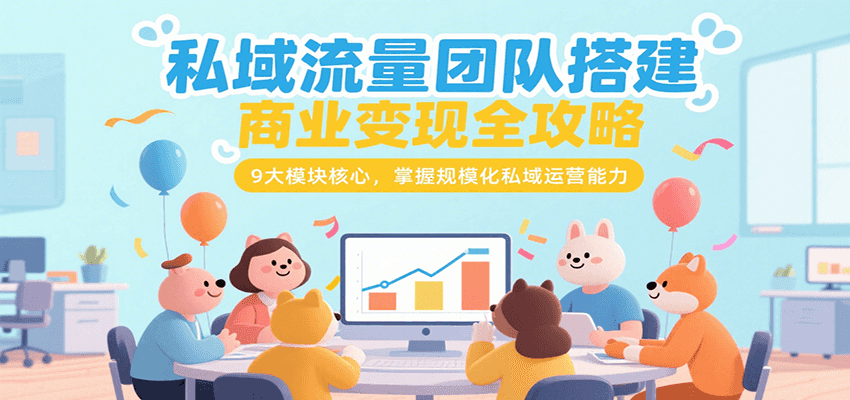 私域流量团队搭建商业变现全攻略，9大模块核心，掌握规模化私域运营能力-联创在线