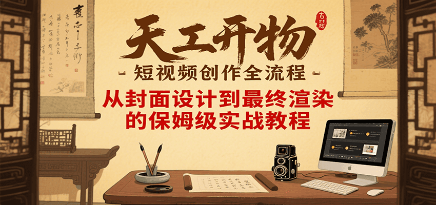 天工开物短视频创作全流程,从封面设计到最终渲染的保姆级实战教程-联创在线
