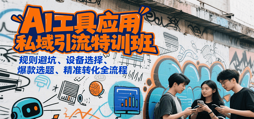 AI工具应用私域引流特训班,规则避坑、设备选择、爆款选题、精准转化全流程-联创在线