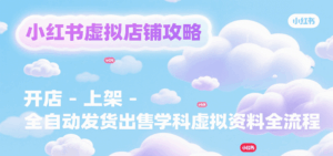 小红书虚拟店铺攻略，开店-上架-全自动发货出售学科虚拟资料完整流程-联创在线