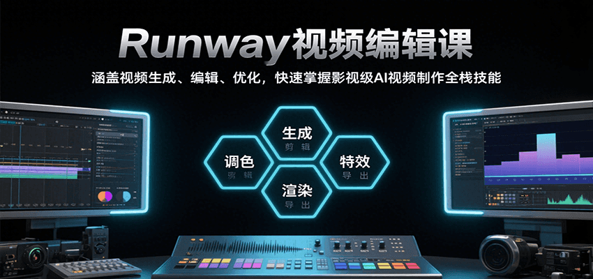 Runway视频编辑课,涵盖视频生成、编辑、优化,快速掌握影视级AI视频制作全栈技能-联创在线