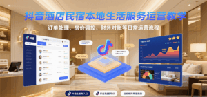 抖音酒店民宿本地生活服务运营教学，订单处理、房价调控、财务对账等日常运营流程-联创在线