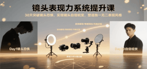 镜头表现力系统提升课，30天突破镜头恐惧实现自信蜕变，塑造独一无二表现风格-联创在线