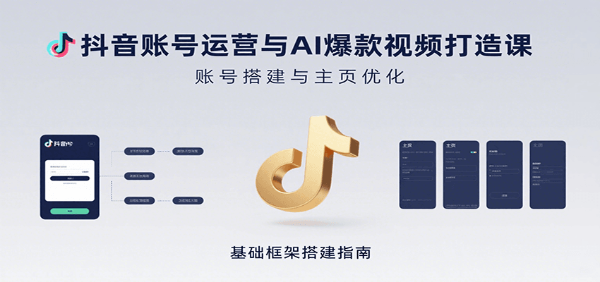 抖音账号运营与AI爆款视频打造课：含账号搭建、运营及多种AI特效视频制作方法-联创在线