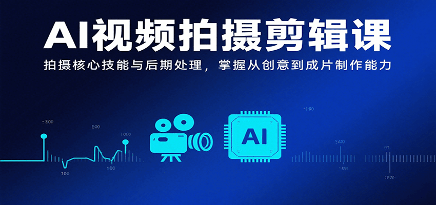 AI视频拍摄剪辑课，拍摄核心技能与后期处理，掌握从创意到成片制作能力-联创在线