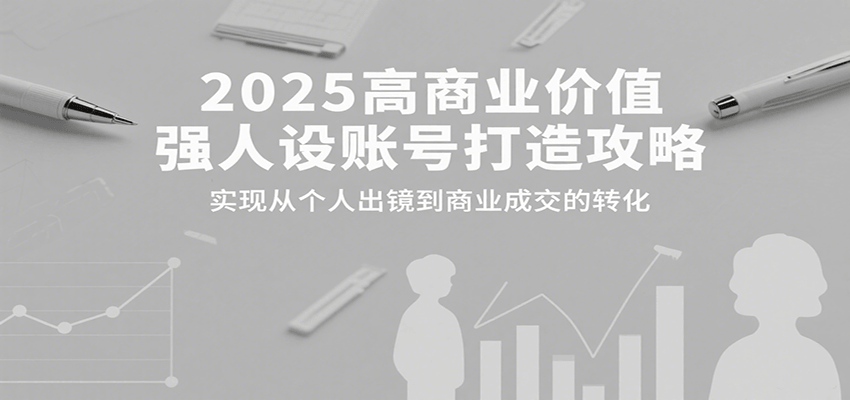 2025高商业价值强人设账号打造攻略，实现从个人出镜到商业成交的转化-联创在线