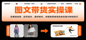 图文带货实操课，含赛道选择、起号挂车、素材制作，讲服装零食等品类实操与特效技巧-联创在线