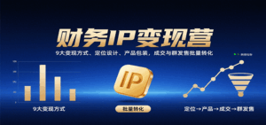 财务IP变现营：9大变现方式、定位设计、产品包装，成交与群发售批量转化-联创在线