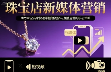 【精】珠宝店新媒体营销，助力珠宝商家快速掌握短视频与直播运营的核心策略-联创在线