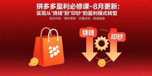 拼多多盈利必修课-8月更新：突破运营瓶颈 实现从烧钱到印钞的盈利模式转型-联创在线