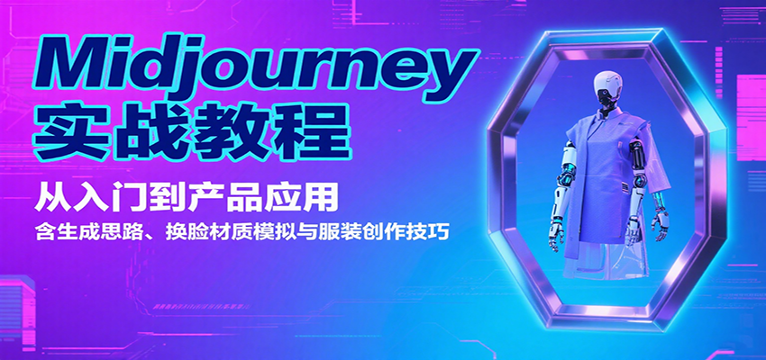 Midjourney实战教程:从入门到产品应用,含生成思路、换脸材质模拟与服装创作技巧-联创在线