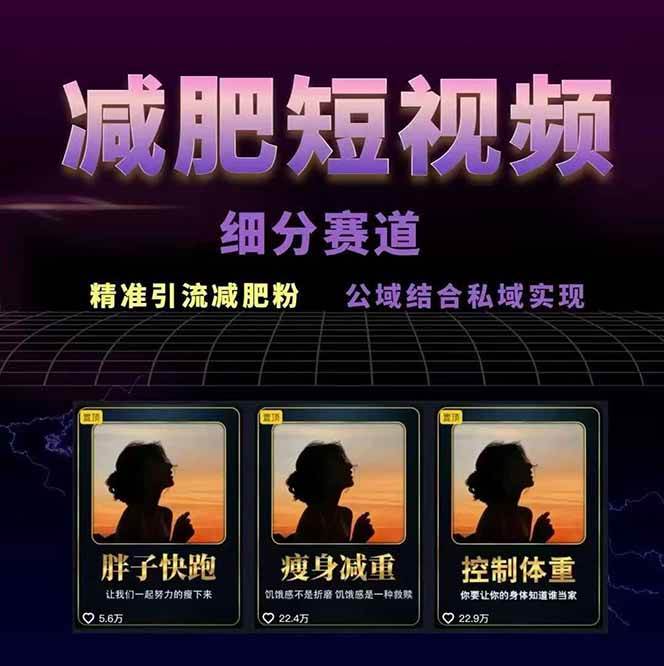 图片[2]-减肥短视频运营实战课：含素材制作、剪映教学，讲精准引流、变现设计与内容模板技巧-联创在线