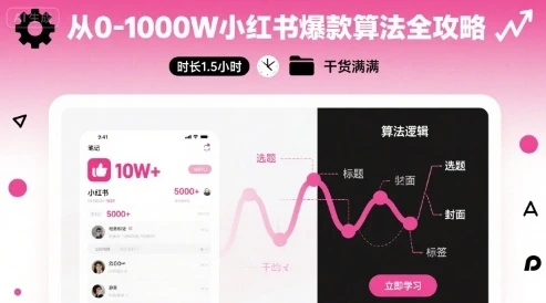 【精】从0-1000W小红书爆款算法全攻略，时长1.5小时，干货满满-联创在线