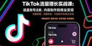 TikTok流量增长实战课:涵盖账号注册、流量获取、内容制作到商业变现-联创在线