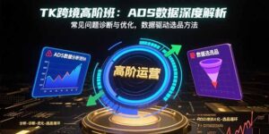 TK跨境高阶班：ADS数据深度解析，常见问题诊断与优化，数据驱动选品方法-联创在线
