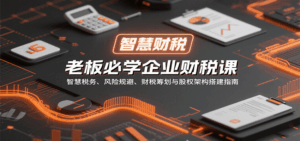 老板必学企业财税课:智慧税务、风险规避、财税筹划与股权架构搭建指南-联创在线