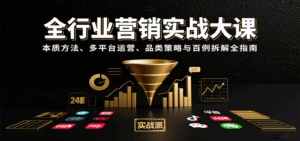 全行业营销实战大课：本质方法、多平台运营、品类策略与百例拆解全指南-联创在线