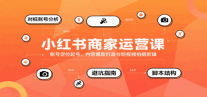 小红书商家运营课，账号定位起号、内容爆款打造与短视频拍摄剪辑-联创在线