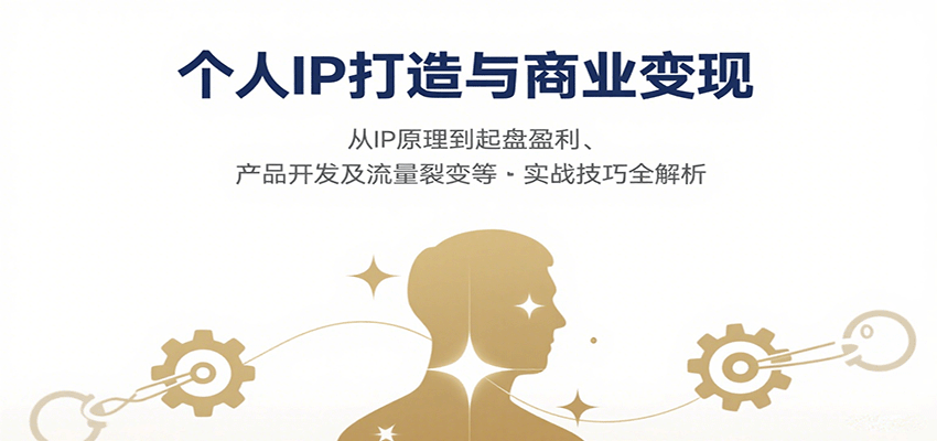 个人IP打造与商业变现,从IP原理到起盘盈利、产品开发及流量裂变等实战技巧全解析-联创在线
