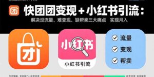 快团团变现+小红书引流：解决没流量、难变现、缺帮卖三大痛点 实现月入3w+-联创在线