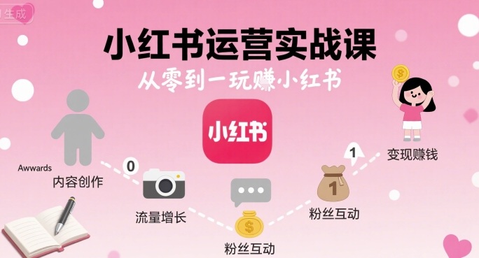 小红书运营实战课，从零到一玩賺小红书-联创在线