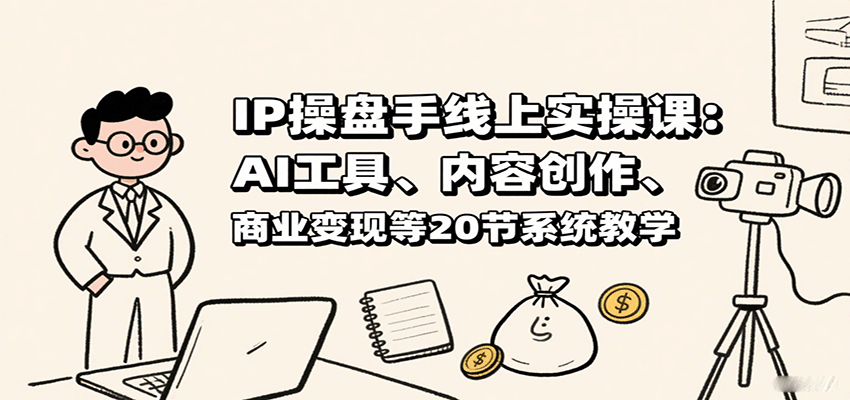 IP操盘手线上实操课:AI工具、内容创作、商业变现等20节系统教学-联创在线