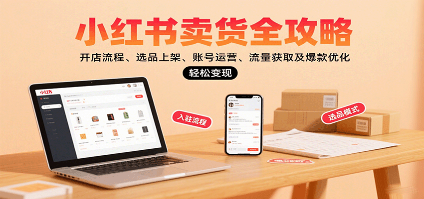 小红书卖货全攻略:开店流程、选品上架、账号运营、流量获取及爆款优化,轻松变现-联创在线