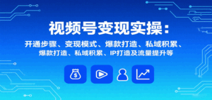视频号变现实操,含开通步骤、变现模式、爆款打造、私域积累、IP打造及流量提升等-联创在线