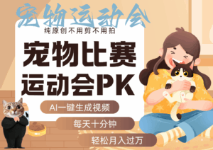 AI萌宠运动员跳水 射击 篮球 足球比赛 每天十分钟 附详细提示词文案库 代替做…-联创在线