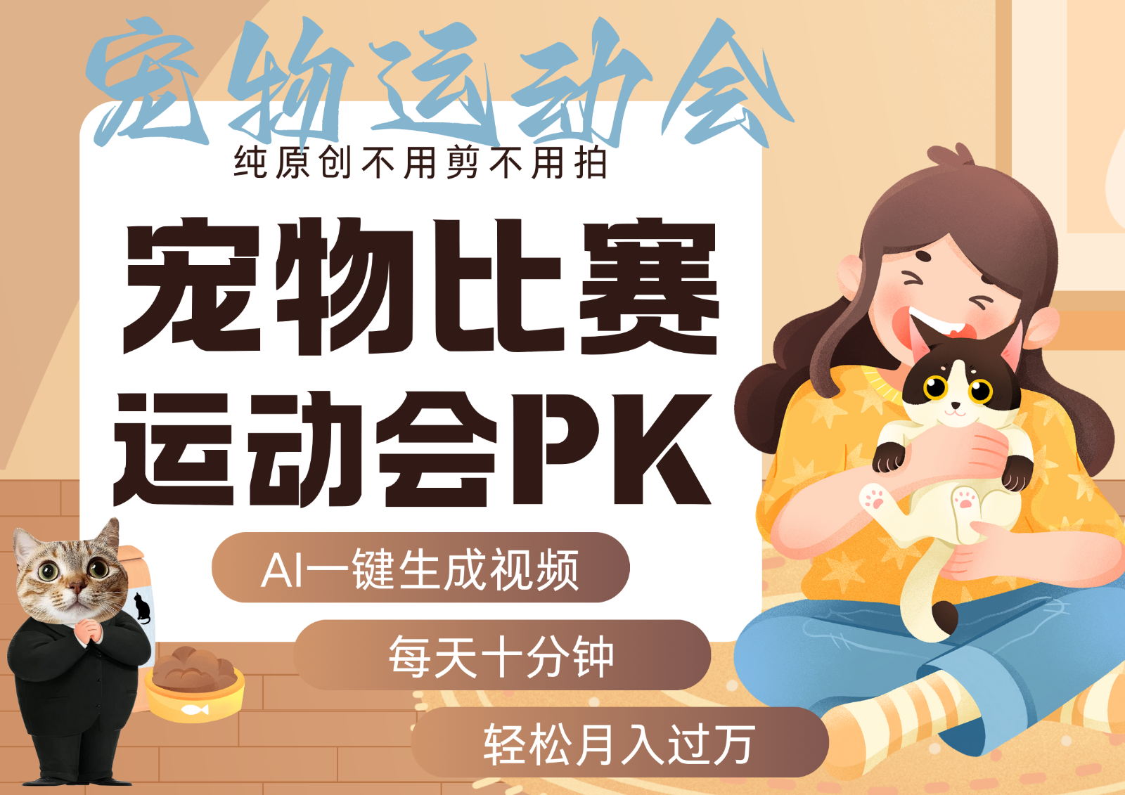 AI萌宠运动员跳水 射击 篮球 足球比赛 每天十分钟 附详细提示词文案库 代替做…-联创在线