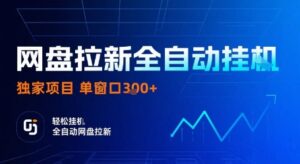 网盘拉新全自动挂G，独家项目，全自动运行完成拉新做任务，单窗口3张+【揭秘】-联创在线