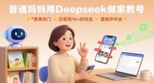 普通妈妈用Deepseek做家教号，条条热门，日变现1k+的玩法，直接抄作业-联创在线