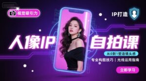 人像IP自拍课，打造视觉吸引力【完结】-联创在线