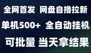 2025最新九月网盘自撸拉新，全自动运行，解放双手，日入5张+，小白可玩，批量操作【揭秘】-联创在线