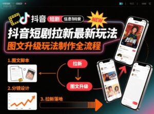 抖音短剧拉新最新玩法之图文升级玩法制作全流程，操作简单，0粉可做-联创在线