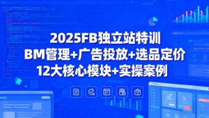 2025FB独立站特训，BM管理+广告投放+选品定价，12大核心模块+实操案例-联创在线