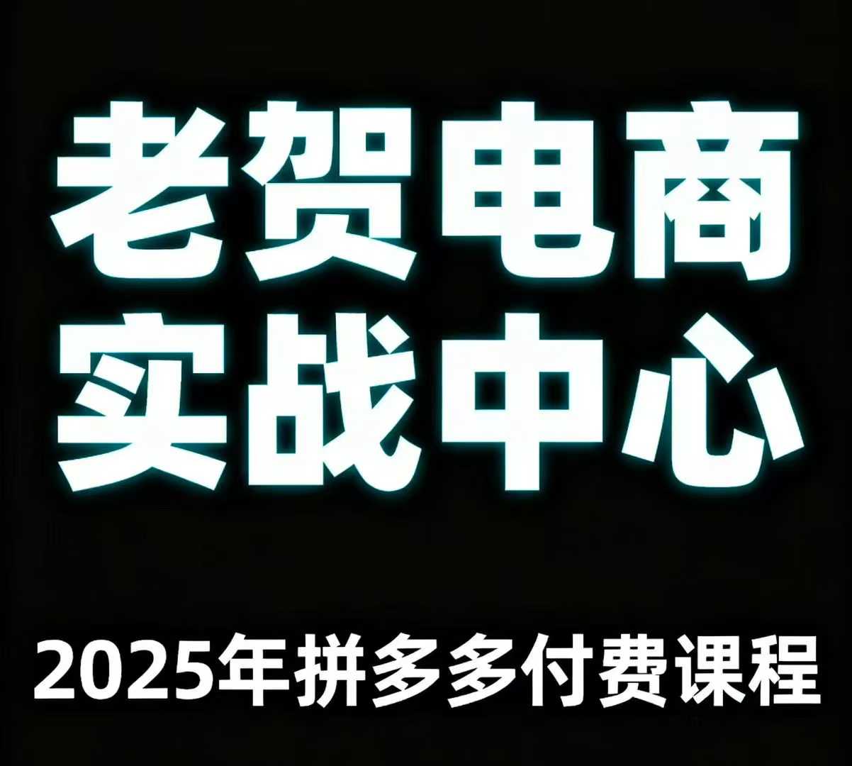 老贺电商2025年拼多多付费课程，用通俗易懂的方法告诉你多多怎么玩-联创在线