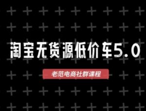 淘宝无货源价车5.0，​2025最新VIP淘宝无货源课程，1688代发，蓝海选品，零成本创业首选(更新)-联创在线