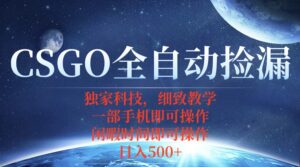 CSGO自动捡漏项目，最新独家玩法，不用挂机不用玩游戏，一个手机即可操…-联创在线