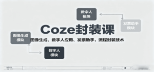 Coze封装课，图像生成、数字人应用、发票助手，流程封装技术-联创在线