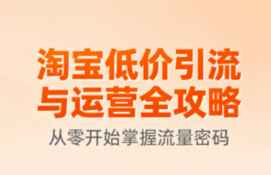 淘宝低价引流与运营全攻略(更新9月)-联创在线