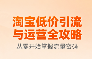 淘宝低价引流与运营全攻略(更新9月)-联创在线