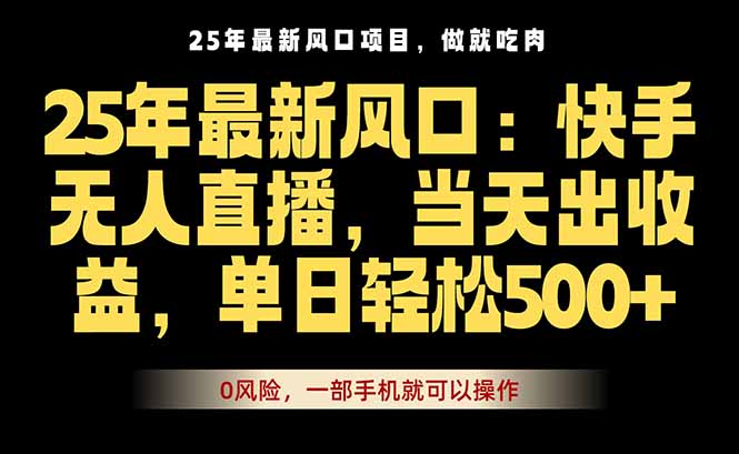 25年最新无人直播玩法，当天秒出单，一部手机就可操作-联创在线