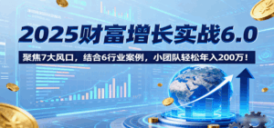 2025财富增长实战6.0，聚焦7大风口，结合6行业案例，小团队轻松年入200万！-联创在线