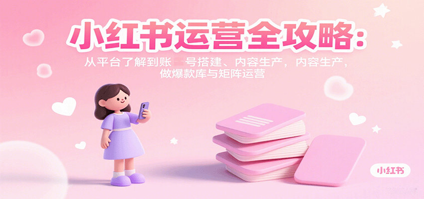 小红书运营全攻略：从平台了解到账号搭建、内容生产，做爆款库与矩阵运营-联创在线