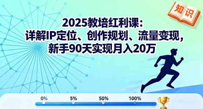 （16178期）2025教培红利课：详解IP定位、创作规划、流量变现，新手90天实现月入20万-联创在线