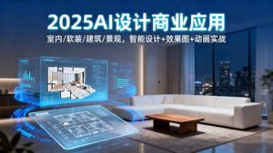 2025AI设计商业应用:室内/软装/建筑/景观,智能设计+效果图+动画实战-联创在线