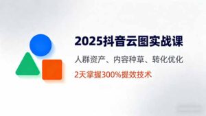 2025抖音云图实战课，人群资产、内容种草、转化优化，2天掌握300%提效技术-联创在线