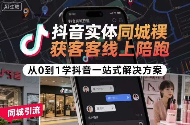 抖音实体同城获客线上陪跑,从0到1学抖音一站式解决方案-联创在线