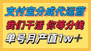 十月最强捡钱项目，支付宝分成代运营，我们干活，你等着分钱！单号月产…-联创在线